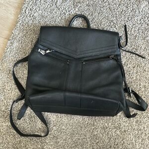 Botkier Small Black Leather Backpack